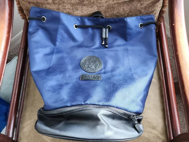 Versace Parfum Drawstring Backpack Rare Find