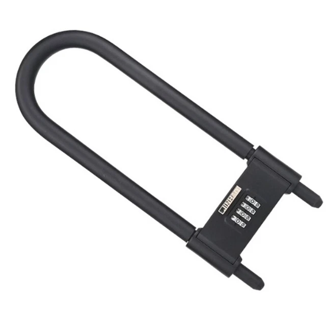 Bicycle U Lock-Four Position Combination Long Shackle Padlock Adjustable F5T2