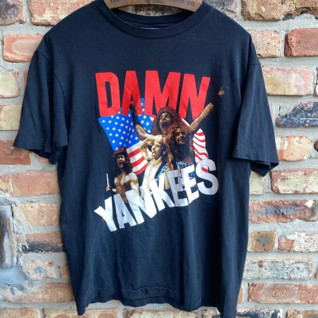 Vintage 90s Damn Yankees Yank This Ted Nugent Hanes Single Stitch Large Rock Tee