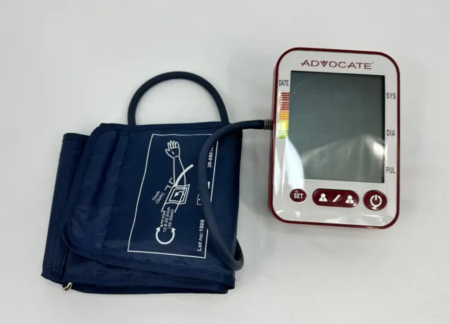 Advocate Digital Arm Blood Pressure Monitor XL Arm Cuff Automatic Led