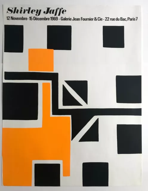 Shirley JAFFE, Galerie Jean Fournier & C, 1969. Affiche originale en sérigraphie