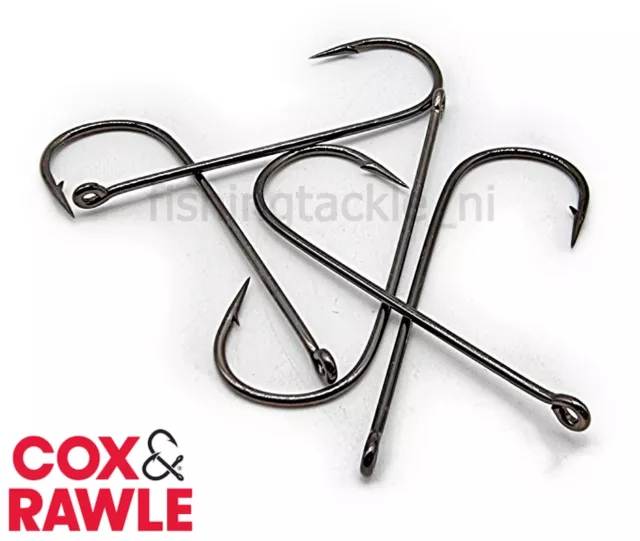 Cox & Rawle Aberdeen Perfect Straight Eye Sea Fishing Hooks Black Nickel