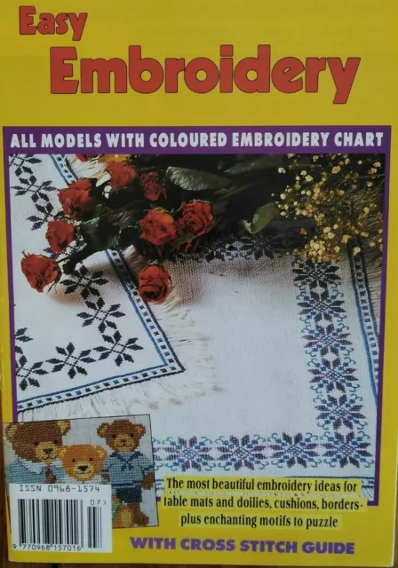 EASY EMBROIDERY No.7, Ideas for Table Mats, Cushions, Pictures, Motifs - 32pages