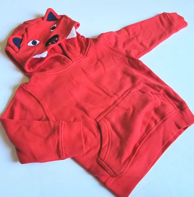 Gymboree Boys 2T Hop n Roll 3D Red Tiger Pullover Hoodie Jacket NWT 2015