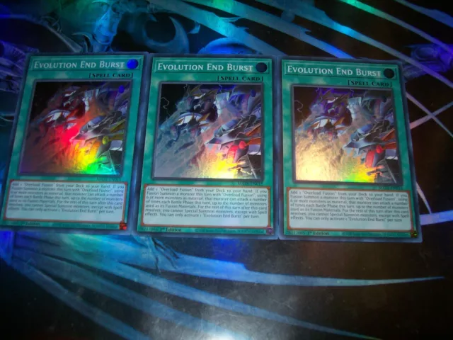 3x Evolution End Burst 1st Edition Super Rare MAZE-EN015 Yu-Gi-Oh!