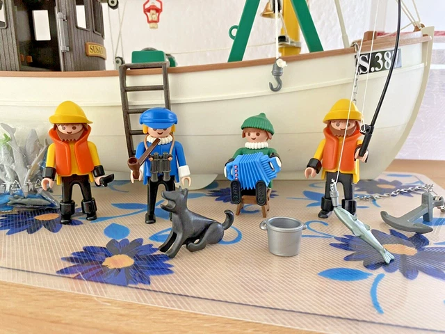 PLAYMOBIL 3551 FISCHKUTTER Susanne Fischerboot Boot Schiff Klicky EUR