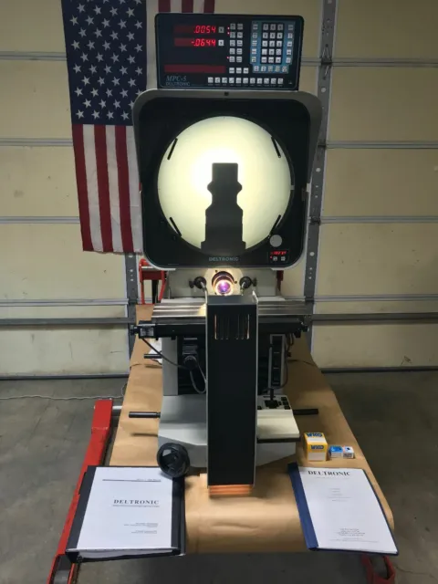 Refurbished Deltronic DH-216 Optical Comparator with MPC-5 DRO Joystick Control.
