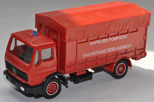Modèle Réduit Pompiers Mercedes 407 D - Solido Série Hachette 1:50 - Occasion