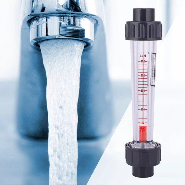 (40-400mL/H)753 Plastic Tube Flowmeter Flowmeter Floats Liquid Rate Gauge High