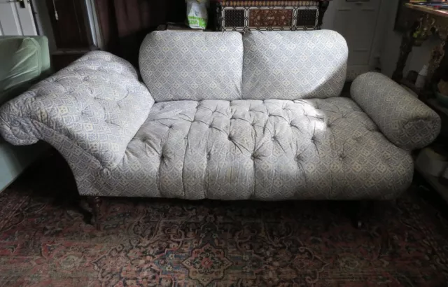 The Rarest Howard And Sons Sofa Chaise Ever. Circa 1870.