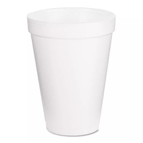 Dart Foam Drink Cups, 12 Oz, White, 25/pack, 3 Pack