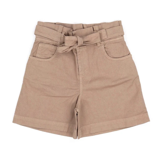 Bermuda LU' LU kids Bambina Nocciola Denim Cintura