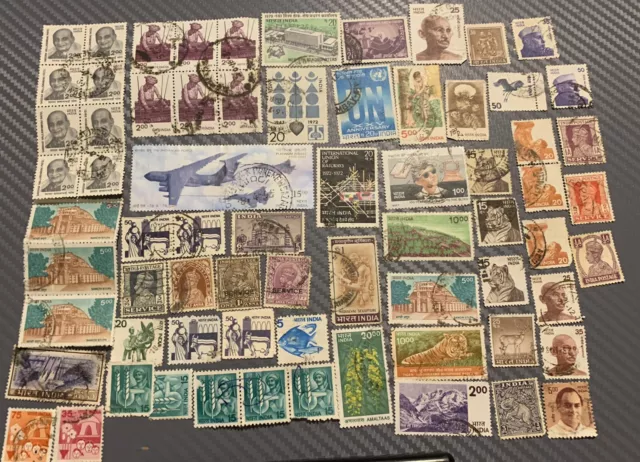 India stamps used mixed lot x 68