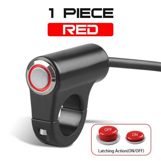 Interruttore manubrio moto rosso 7/8 fari fendinebbia UNO FUORI acqua