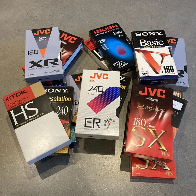 17 X USED Blank VHS Video Cassettes E240/E180 Tapes Home Recording JVC