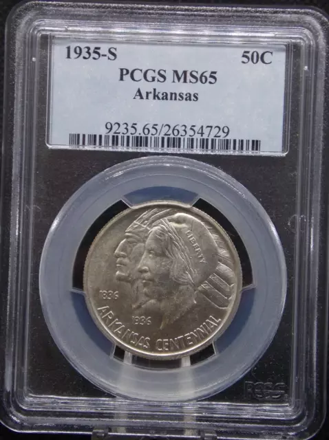 1935 S Arkansas Commemorative Silver Half Dollar 50c PCGS MS65 GEM BU Unc #541