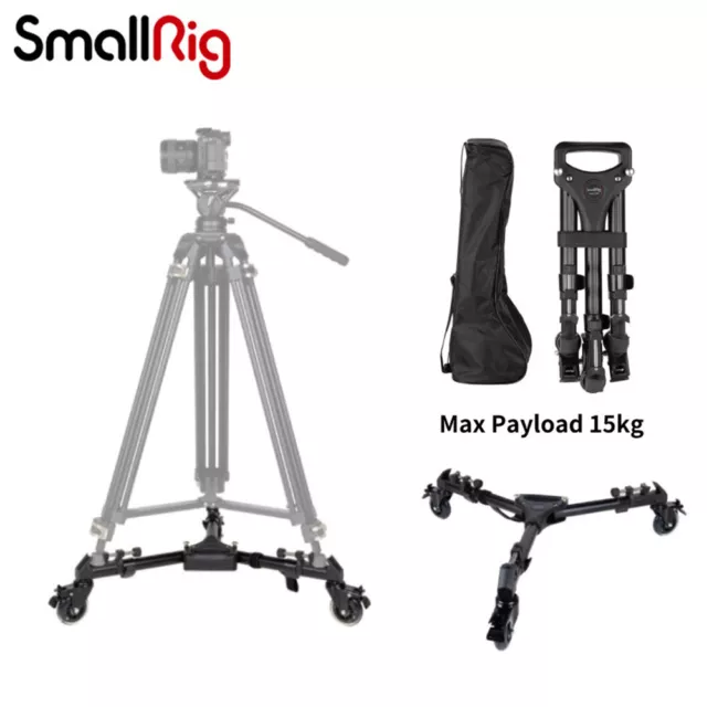 SmallRig Universal Tripod Dolly 3986 for Heavy-Duty Fluid Head Tripod 3751