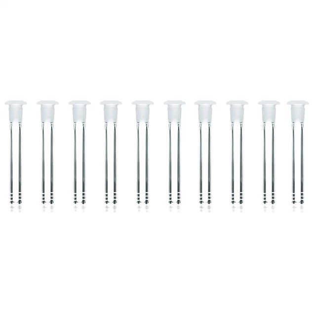 10 Pcs Thickness 18mm By 14mm Stem Clear Scientific Glass Tube Adapter C4X8