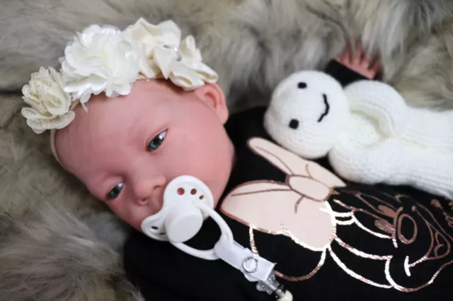 REBORN Baby Childrens Range doll  Artist 11yrs ChickyPies Marie BLUE EYES + GIFT 2