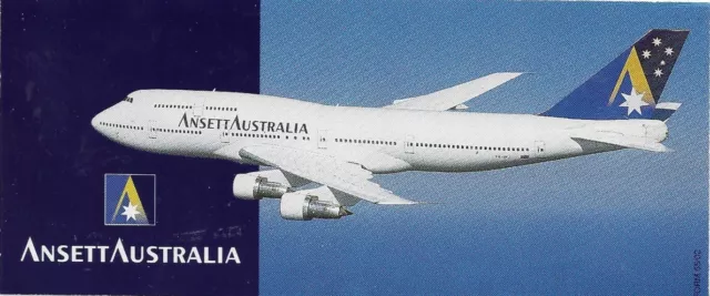 Large ANSETT Australia Boeing 747-400 Sticker