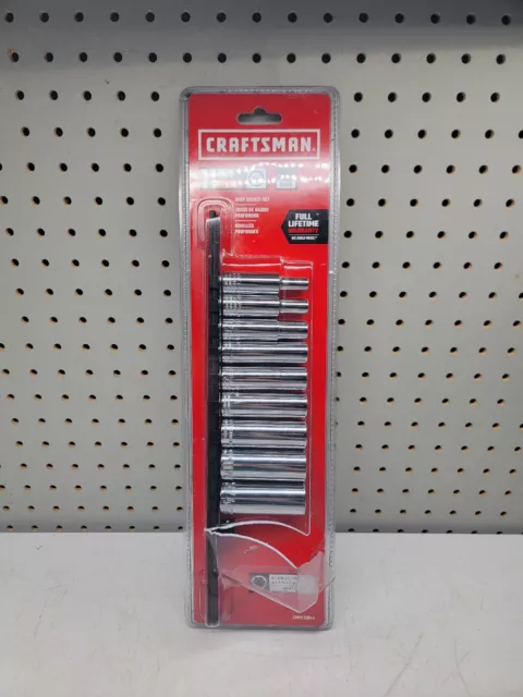 Craftsman 3/8" Drive 6 Point Deep 10 Piece SAE Socket Set, FOR PARTS b-x