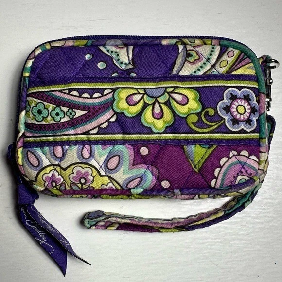 Vera Bradley Heather Tech Case Small Wallet Cosmetic Trinkets Wristlet Carry All