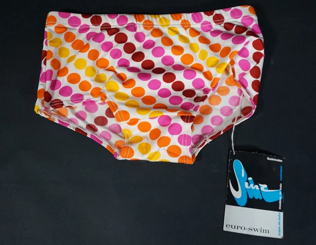 Costume da bagno True Vintage euro-swim Sinz costume da bagno colorato a punte retrò taglia 4
