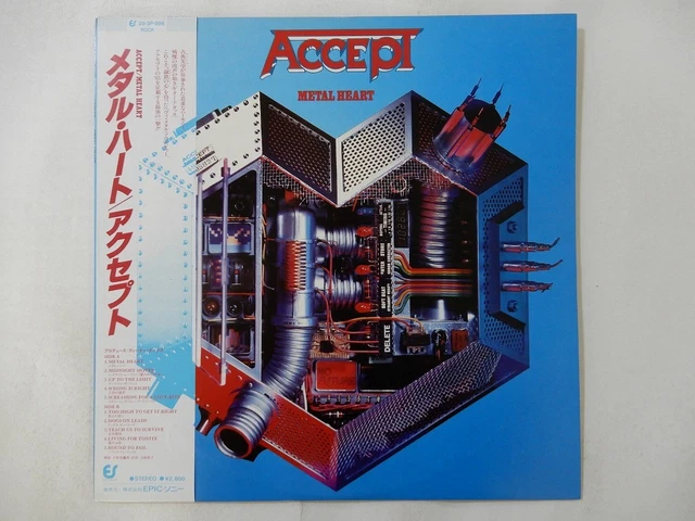 ACCEPT METAL HEART Band Score Japan Guitar Bass Drums Vocal TAB