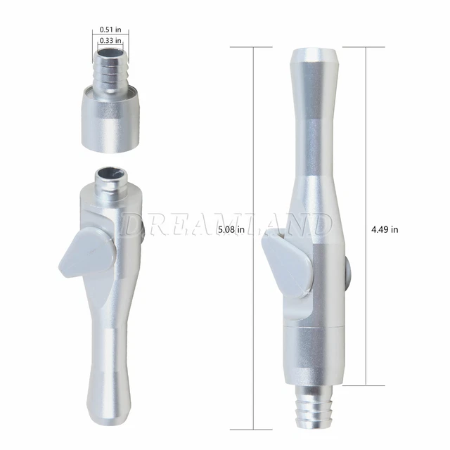 HVE Valve Dental Saliva Ejector Strong Long Suction Handpiece Tip Adaptor HOT