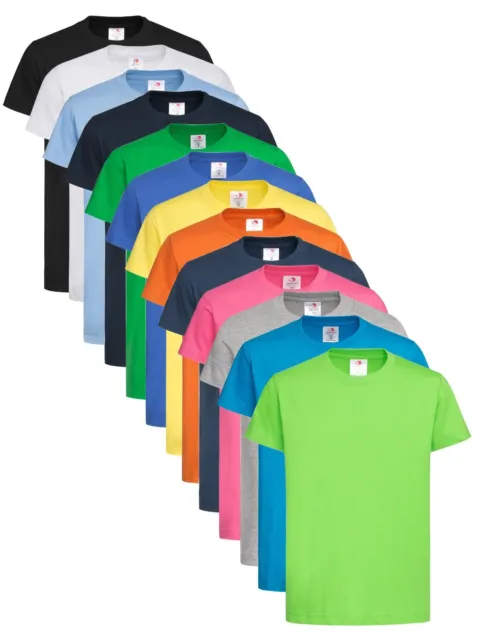 Cotone Tinta Unita per Bambini Ragazzi Bambini Bambine Maglietta T-Shirt