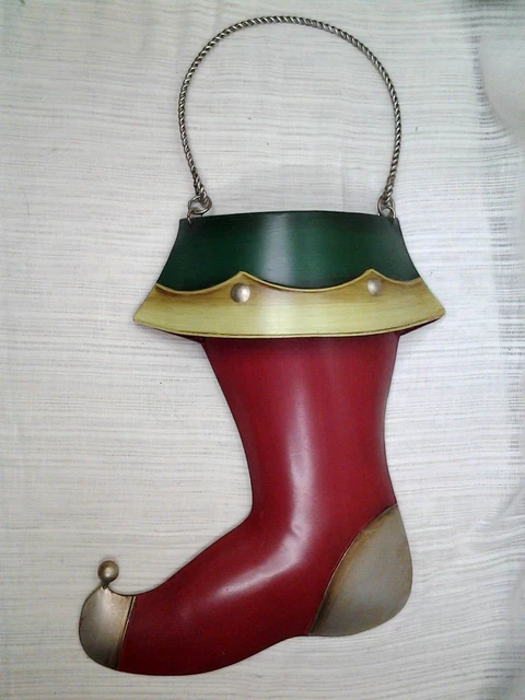 Southern Living at Home Metal Christmas Stocking Holiday Door Bucket