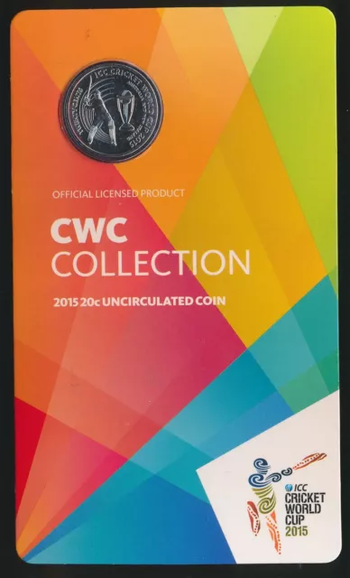 Australia: 2015 ICC Cricket World Cup 20c in Official Mint Card
