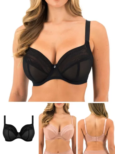 Fantasie Devote Plunge Bra Side Support Underwired Bras Lace Lingerie