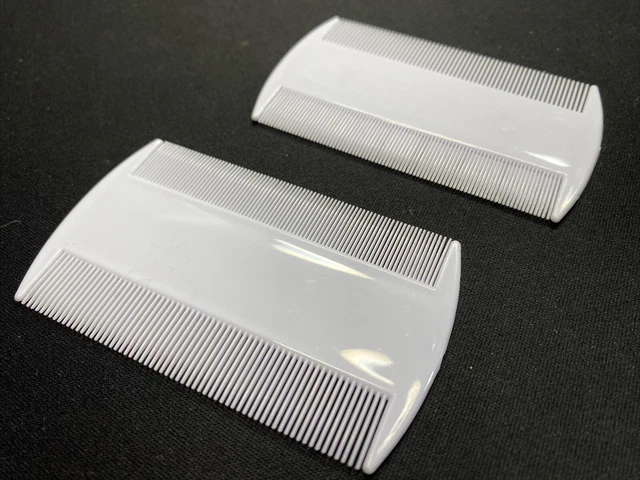 2 HEAD LICE Treatment Comb Kids Nit Hair Flea Egg Removal 2 Sided Fine Tooth B52