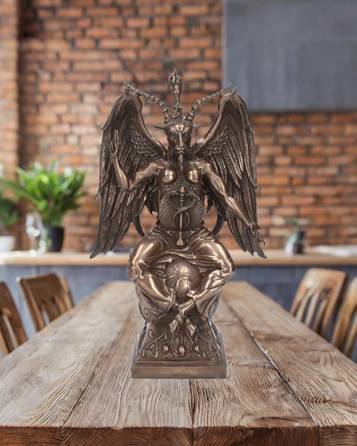 Baphomet Occult Mystical Figurine Bronze Gothic Ornament 24cm