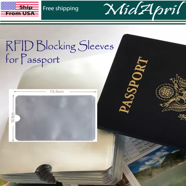 RFID Blocking Sleeves Travel Set for Security of PassPort