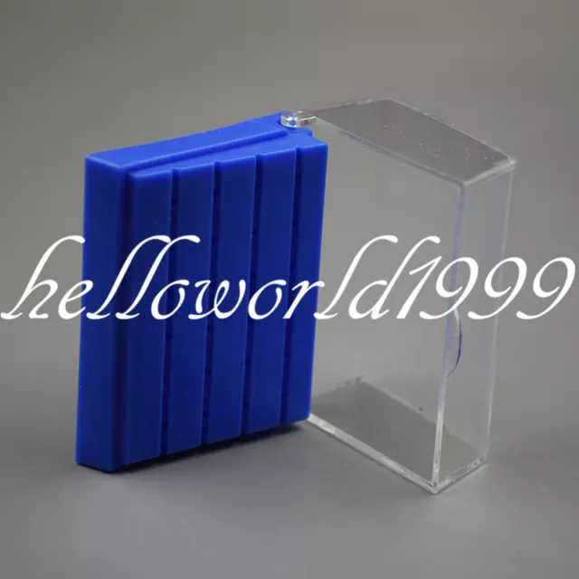 24 Holes Dental Plastic Burs Disinfection Holder Stand Block Autoclave Bur Case 3