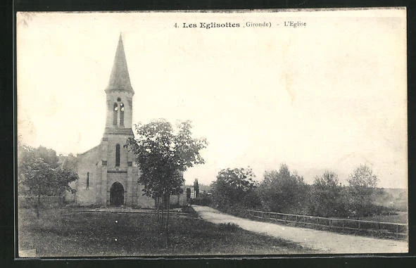 CPA Les Eglisottes, L´Eglise