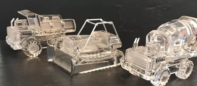 HOFBAUER GLASS CRYSTAL car. Tonka Cementmixer Tonka Dumptruck