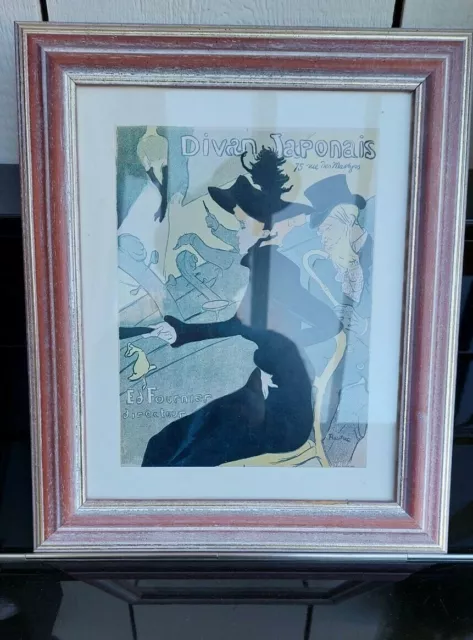Très belle Affiche encadrée sous verre " Divan Japonais" - H.de Toulouse Lautrec