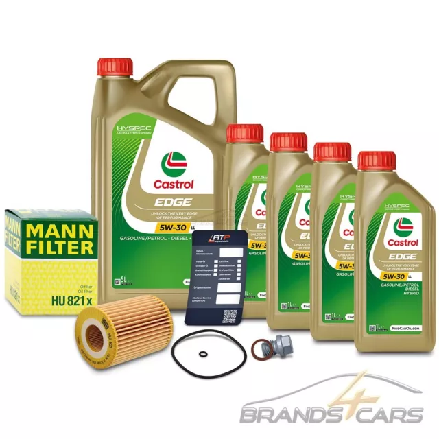 Mann-Filter Ölfilter+9L Castrol Edge 5W-30 Ll Für Mercedes C-Klasse W203 320 Cdi