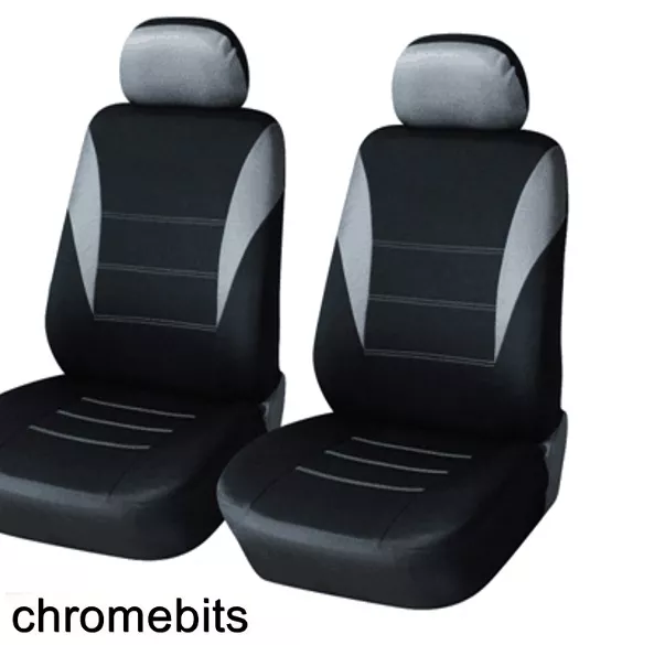 Fundas de asiento de tela negra gris bipper gris bipper para Peugeot Partner Tepee Expert