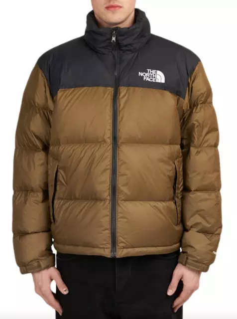 Giacca Nuptse retrò da uomo 1996 The North Face / Nuova con etichette / oliva militare / prezzo disponibile £270