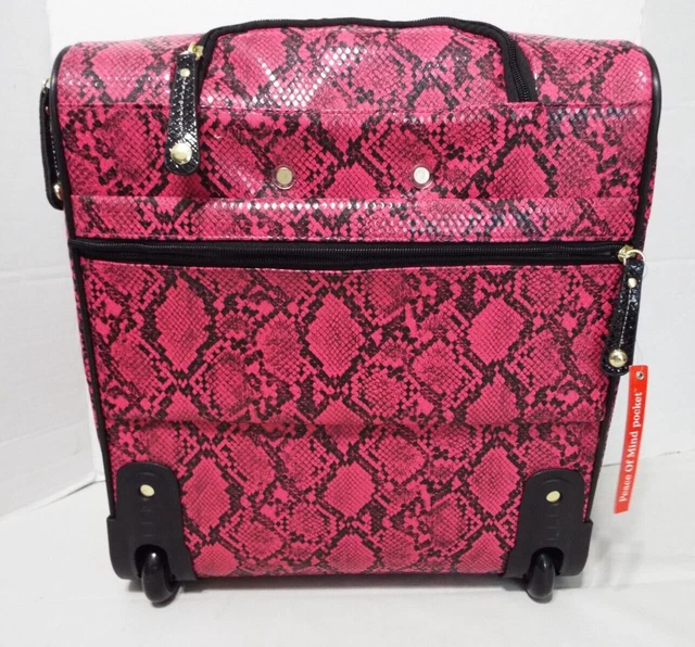 Samantha Brown Croco Embossed 16" Rolling Carry-It-All Bag 2