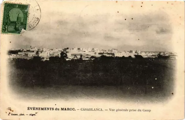 CPA AK Geiser 25 CASABLANCA General View Taken of Camp MOROCCO (757930)