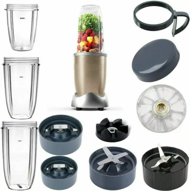 TES Generic Copy Parts NutriBullet 600W 900W Cup Jar Lid Handle Blade Gears Set