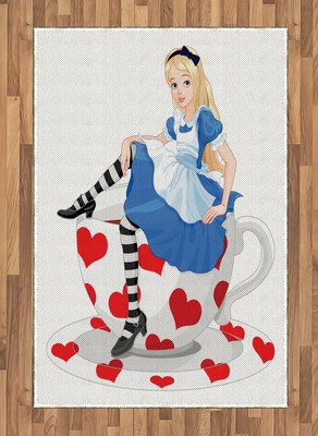 Alice Colorato Tappeto Alice con la Coppa 