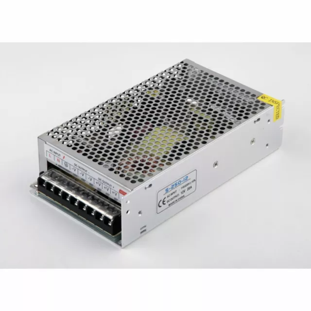 Transformador-Fuente de Alimentacion/Alimentador AC a DC de 220 a 12v 20 Amperio 2