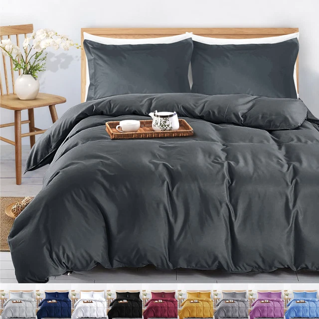 LUXURY REVERSIBLE DUVET Cover Single Double King Size Quilt Covers