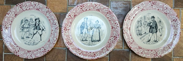 Set de 12 anciennes assiettes Gien collection